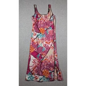 Natori Women Nightgown XS Busy Floral‎ Satin Charmeuse Sleep Slip Dress